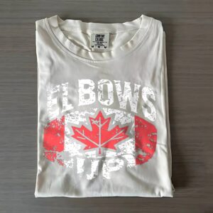 Distressed Canadian Flag "Elbows Up" Graphic Tee