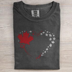 Maple Leaf Heart with Stars T-shirt