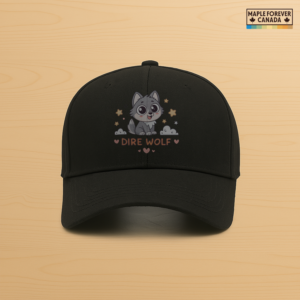 Cute Dire Wolf Starry Cloud Heart Graphic - Hat