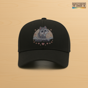 Cute Dire Wolf Pup Moon Stars Clouds Graphic - Hat