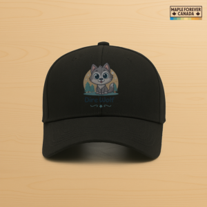 Cute Dire Wolf Pup Pine Tree Star Graphic - Hat