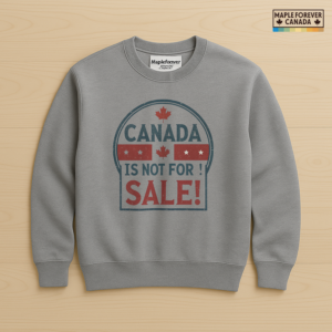 Canada Not For Sale Patriotic Vintage Badge - Sweatshirt