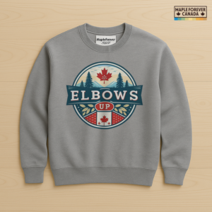 Elbows Up Scenic Canadian Badge - Sweatshirt