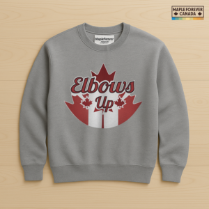 Elbows Up Canadian Flag Graphic - Sweatshirt