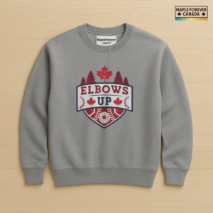 Elbows Up Canada Baseball Design - Sweatshirt