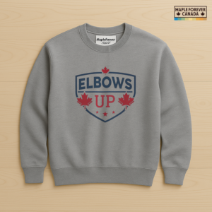 Elbows Up Shield Canada Maple Leaf - Sweatshirt