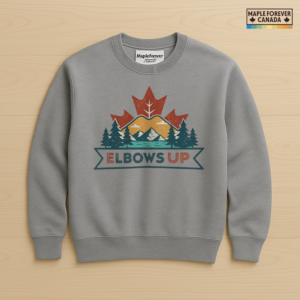Elbows Up Mountains and Maple Design - Sweatshirt