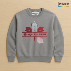 Reject US Tariffs - Maple Leaf Silhouette - Sweatshirt