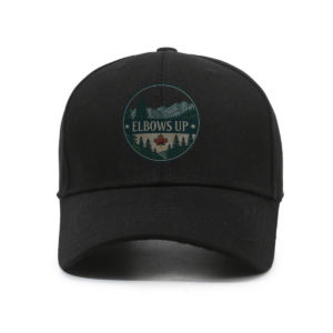 Elbows Up Sunset Mountain Maple Leaf Circle - Hat