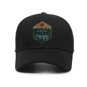 Elbows Up Maple Leaf Mountain Lake Badge - Hat