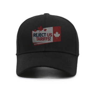 Reject US Tariffs Canada Maple Leaf Banner - Hat