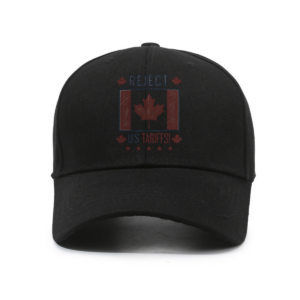 Reject US Tariffs Canada Flag Maple Leaf Stars - Hat