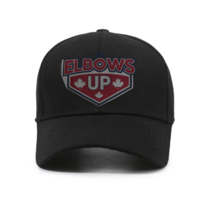 Elbows Up Maple Leaf Canada Emblem - Hat