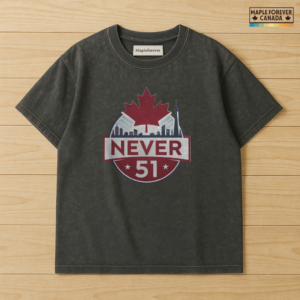 NEVER 51 Maple Leaf CN Tower Skyline Logo - T-Shirt