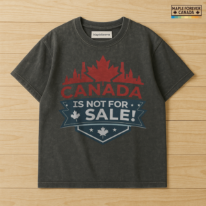 Canada Not For Sale Maple Leaf Skyline Shield - T-Shirt