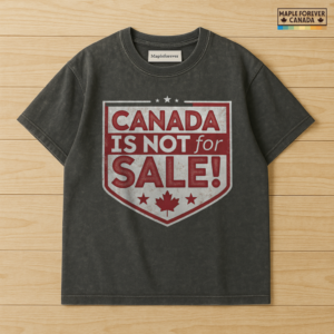 Canada Not For Sale Distressed Shield Emblem - T-Shirt