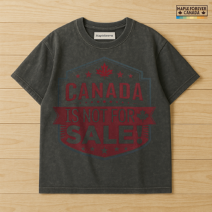 Canada Not For Sale Textured Patriotic Shield - T-Shirt