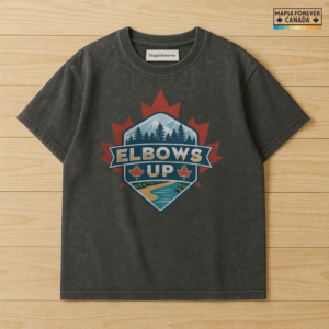 Elbows Up Mountain Stream Canada Graphic - T-Shirt