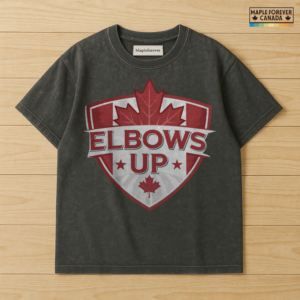 Elbows Up Shield Canadian Pride - T-Shirt