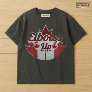 Elbows Up Canadian Flag Graphic - T-Shirt
