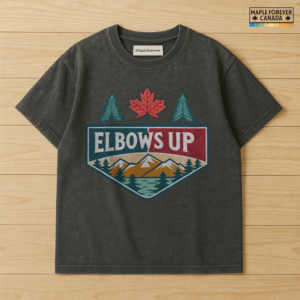 Elbows Up Canada Scenic Landscape Design - T-Shirt
