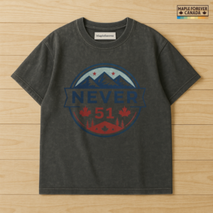 Never 51 - Canadian Mountain Forest Circle - T-Shirt