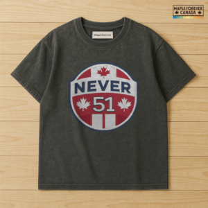 Never 51 Canadian Flag Shield Design - T-Shirt