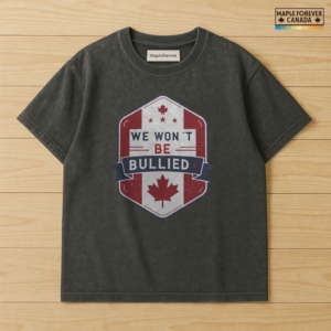 Won't Be Bullied Maple Leaf Shield - T-Shirt