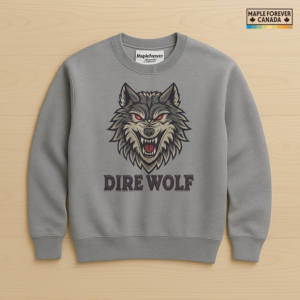 Mapleforever Dire Wolf Snarling Head Graphic - Sweatshirt