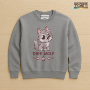 Mapleforever Cute Dire Wolf Pup Stars Graphic - Sweatshirt