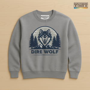 Dire Wolf Mountain Pine Vintage Graphic - Sweatshirt