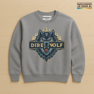 Dire Wolf Pine Forest Banner Graphic - Sweatshirt