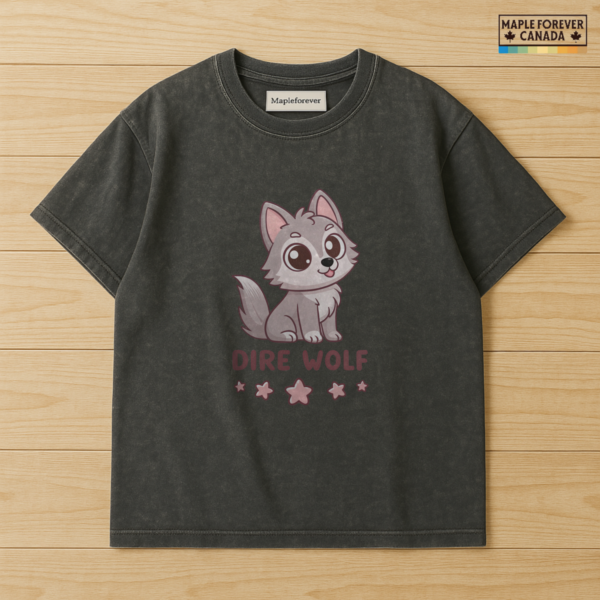 Mapleforever Cute Dire Wolf Pup Stars Graphic - T-Shirt