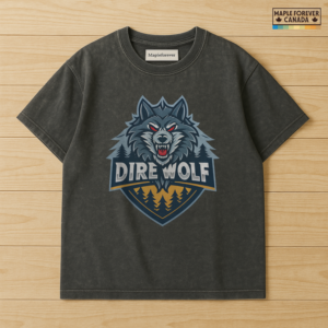 Dire Wolf Pine Forest Crest Graphic - T-Shirt