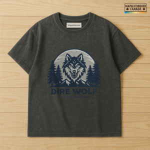 Dire Wolf Mountain Pine Vintage Graphic - T-Shirt
