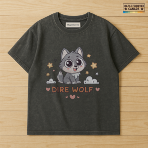 Cute Dire Wolf Starry Cloud Heart Graphic - T-Shirt